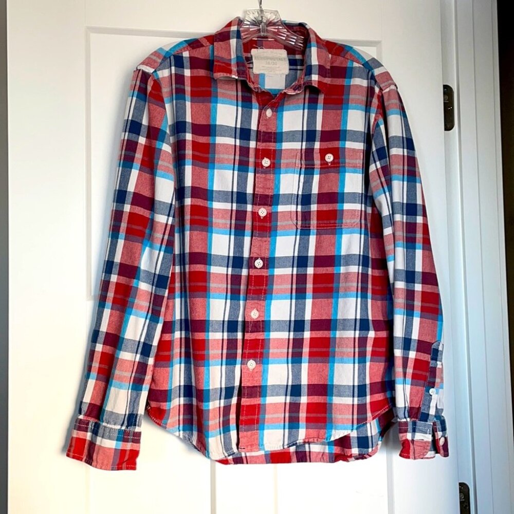 Men’s Button Down Plaid Shirt